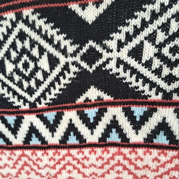 🪻BOGO🪻 PINK ROSE Boho Waterfall Open Front Cardigan Southwest Black Pink - Picture 11 of 13